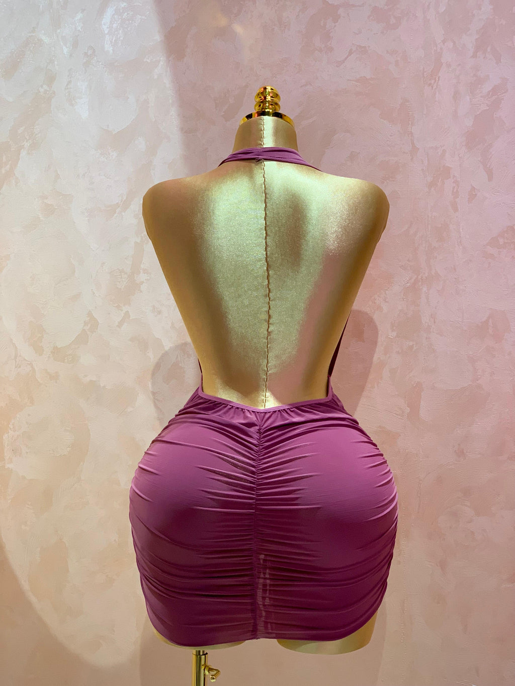 Backless Ruched Mini