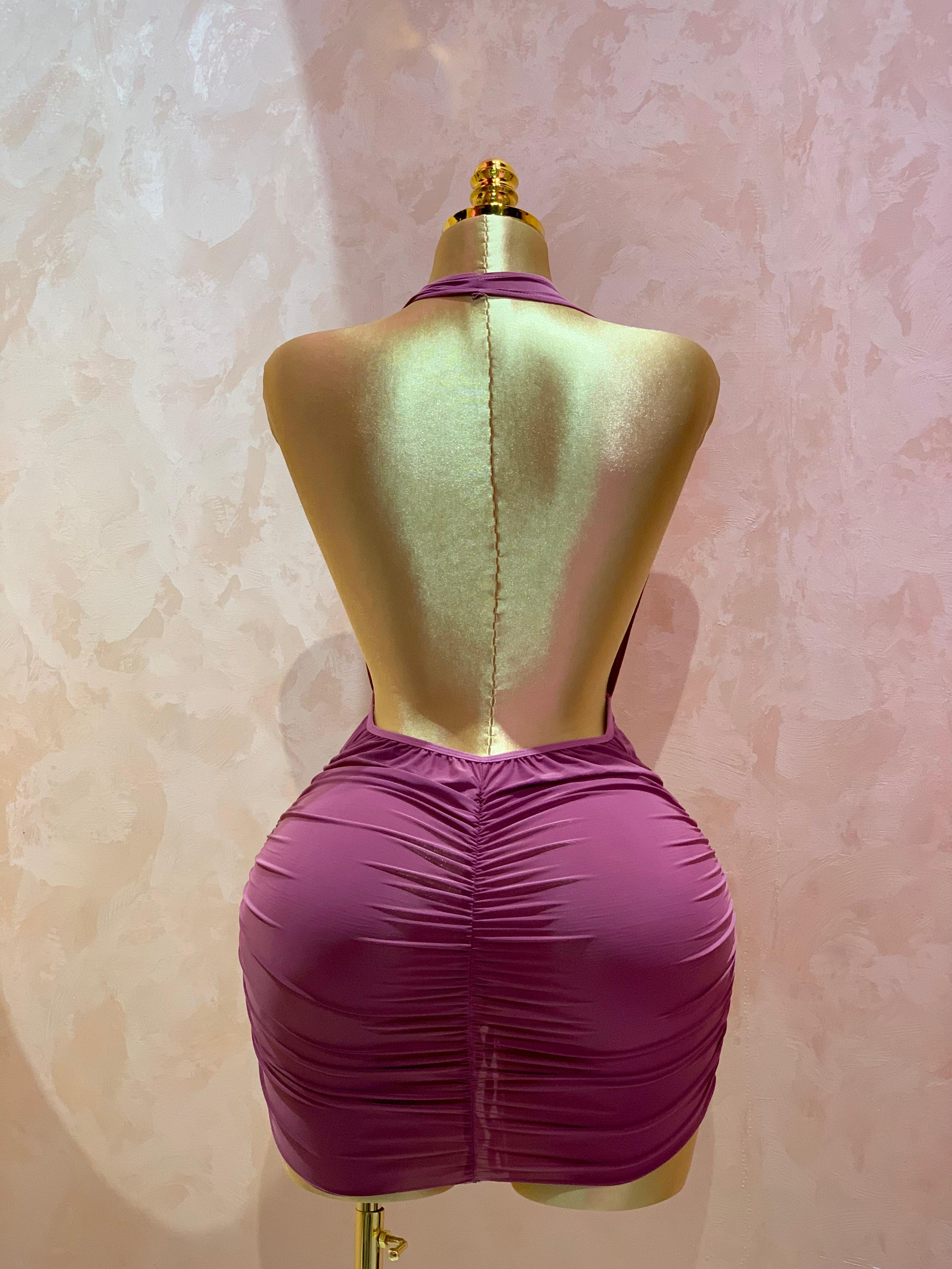 Backless Ruched Mini