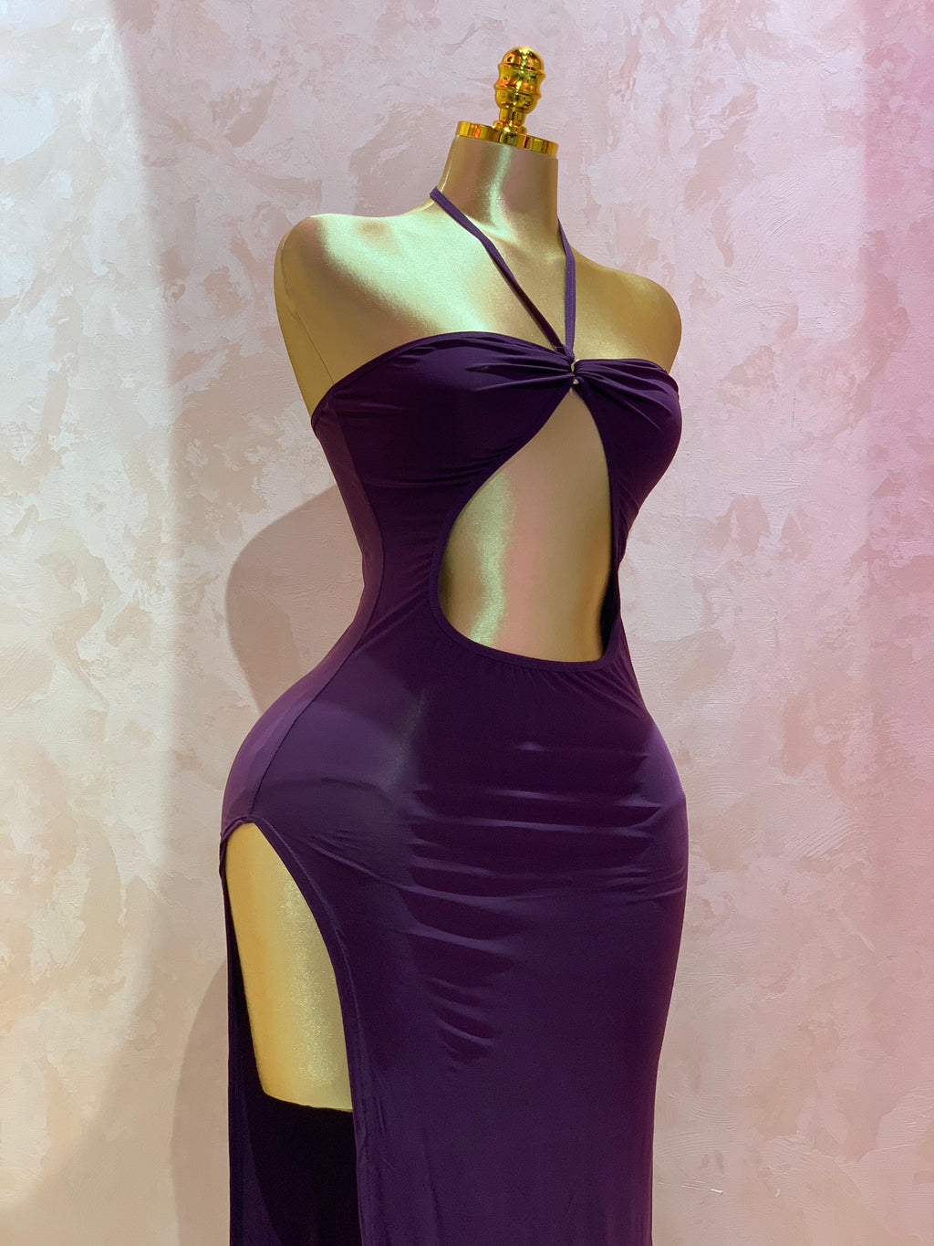 Cut-Out High-Slit Maxi Dress