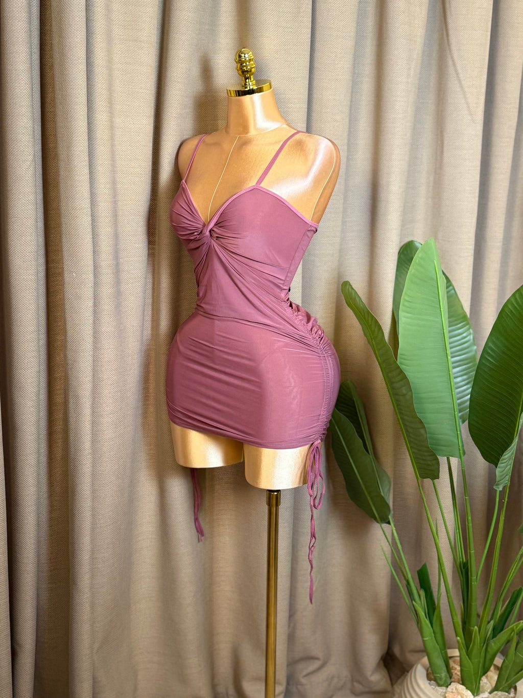 Twist-Front Drawstring Mini