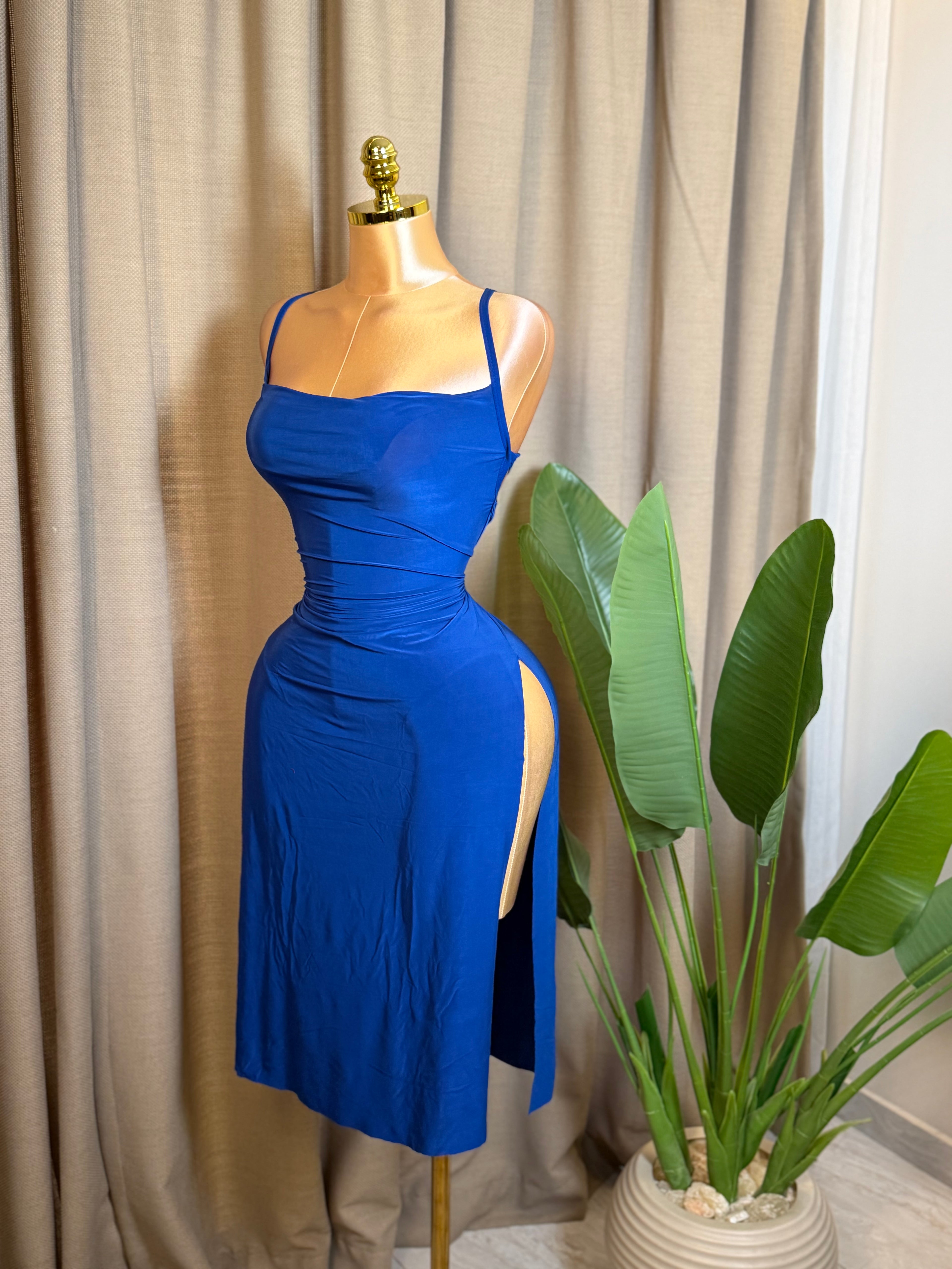 Side-Slit Crisscross Dress