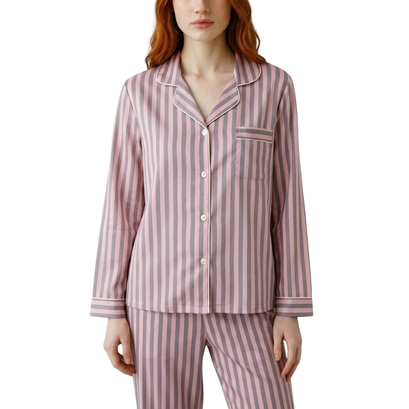 Soft Lines Satin Pajama Set