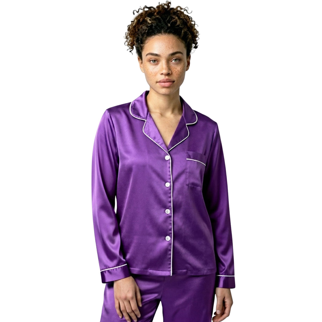 Satin Pajama Set – Long Sleeve