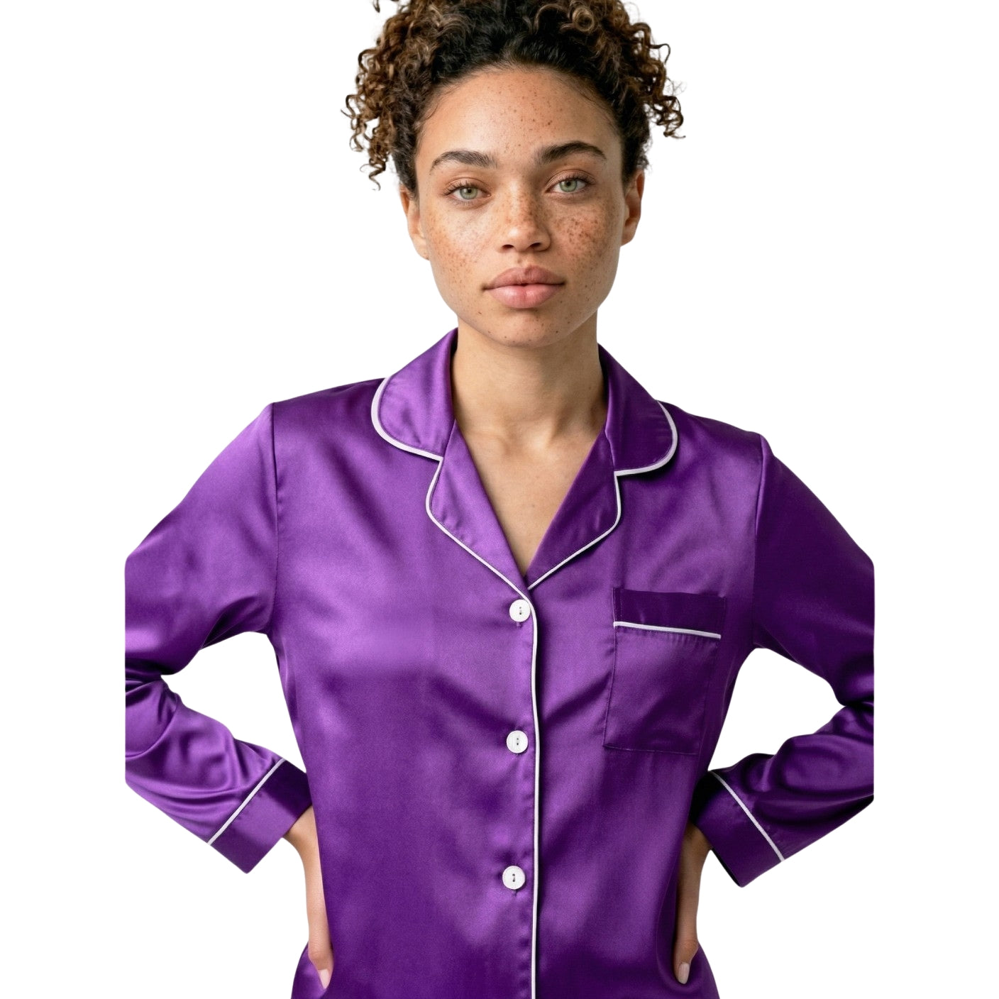 Satin Pajama Set – Long Sleeve