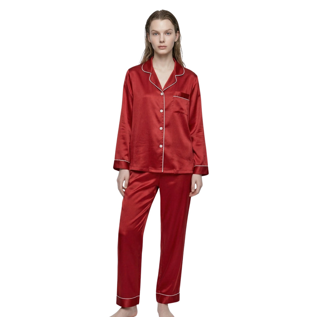 Satin Pajama Set – Long Sleeve