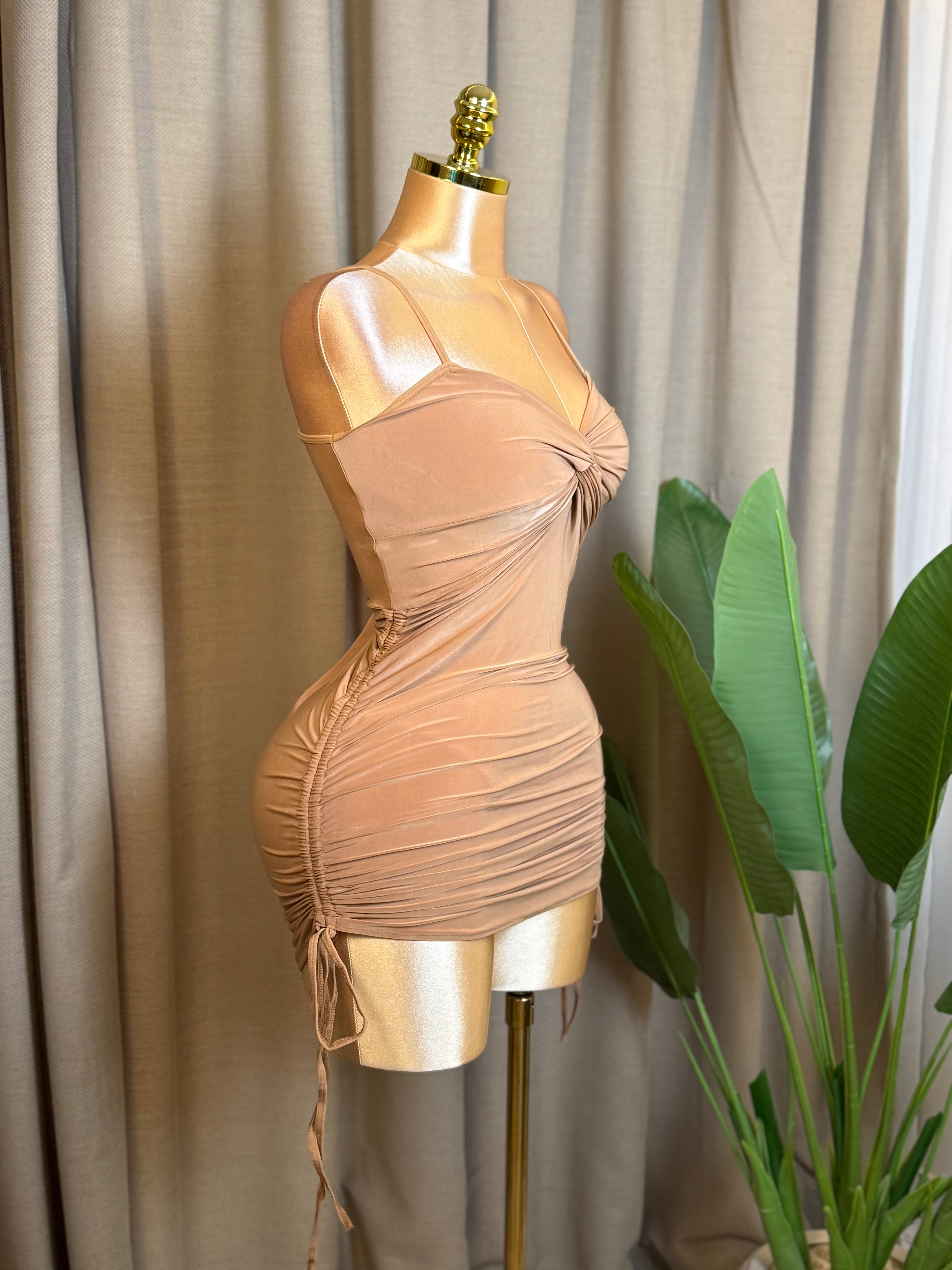 Twist-Front Drawstring Mini
