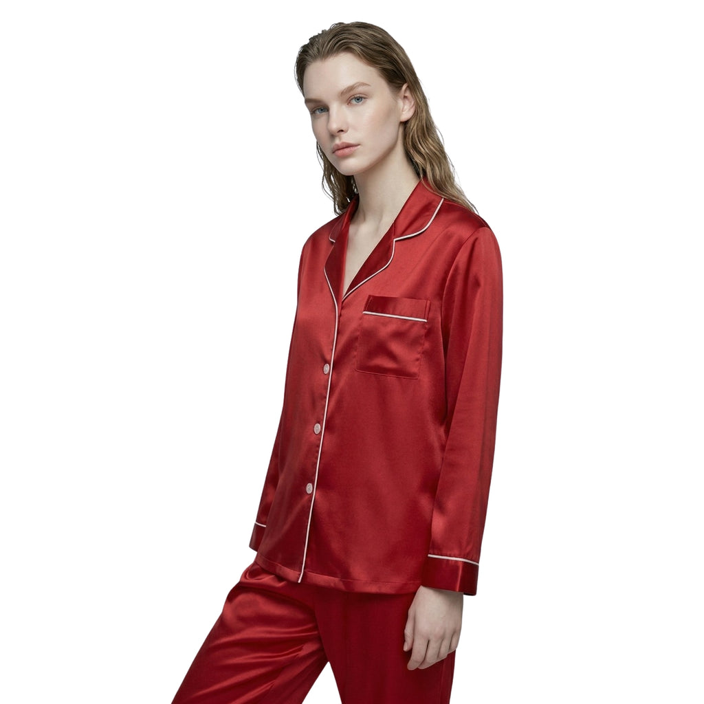 Satin Pajama Set – Long Sleeve