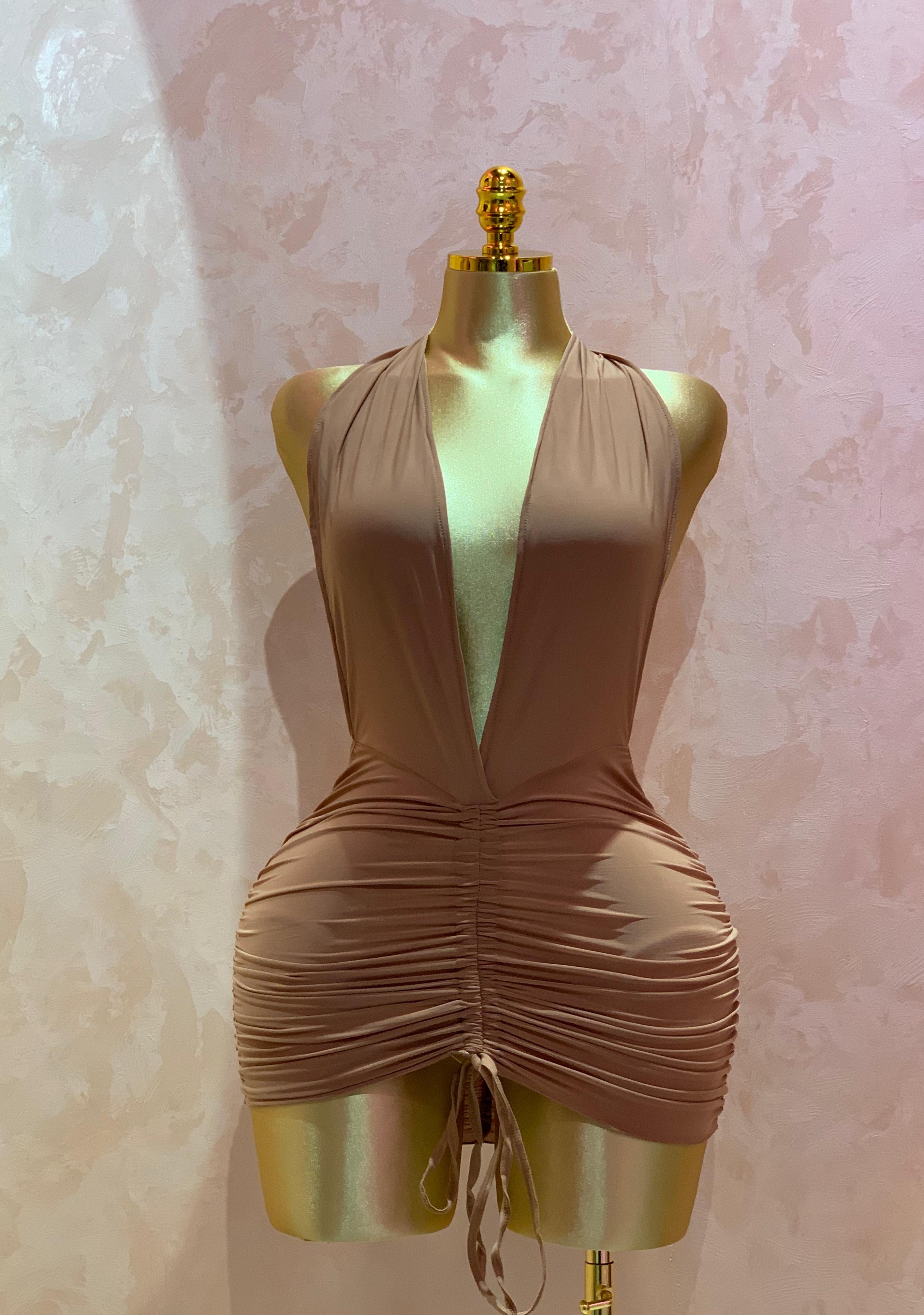 Backless Ruched Mini