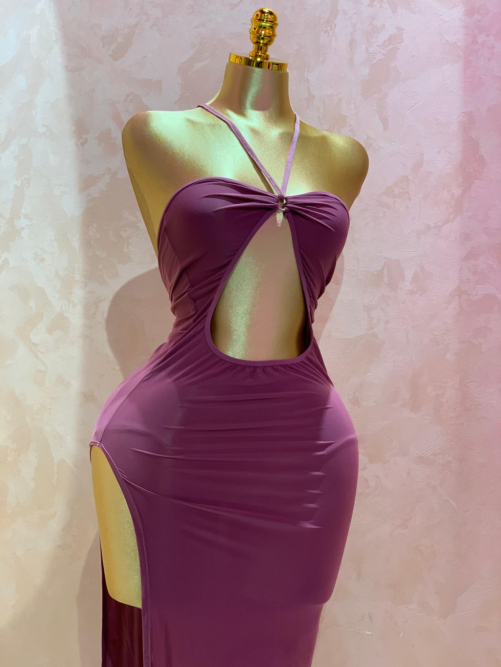 Cut-Out High-Slit Maxi Dress