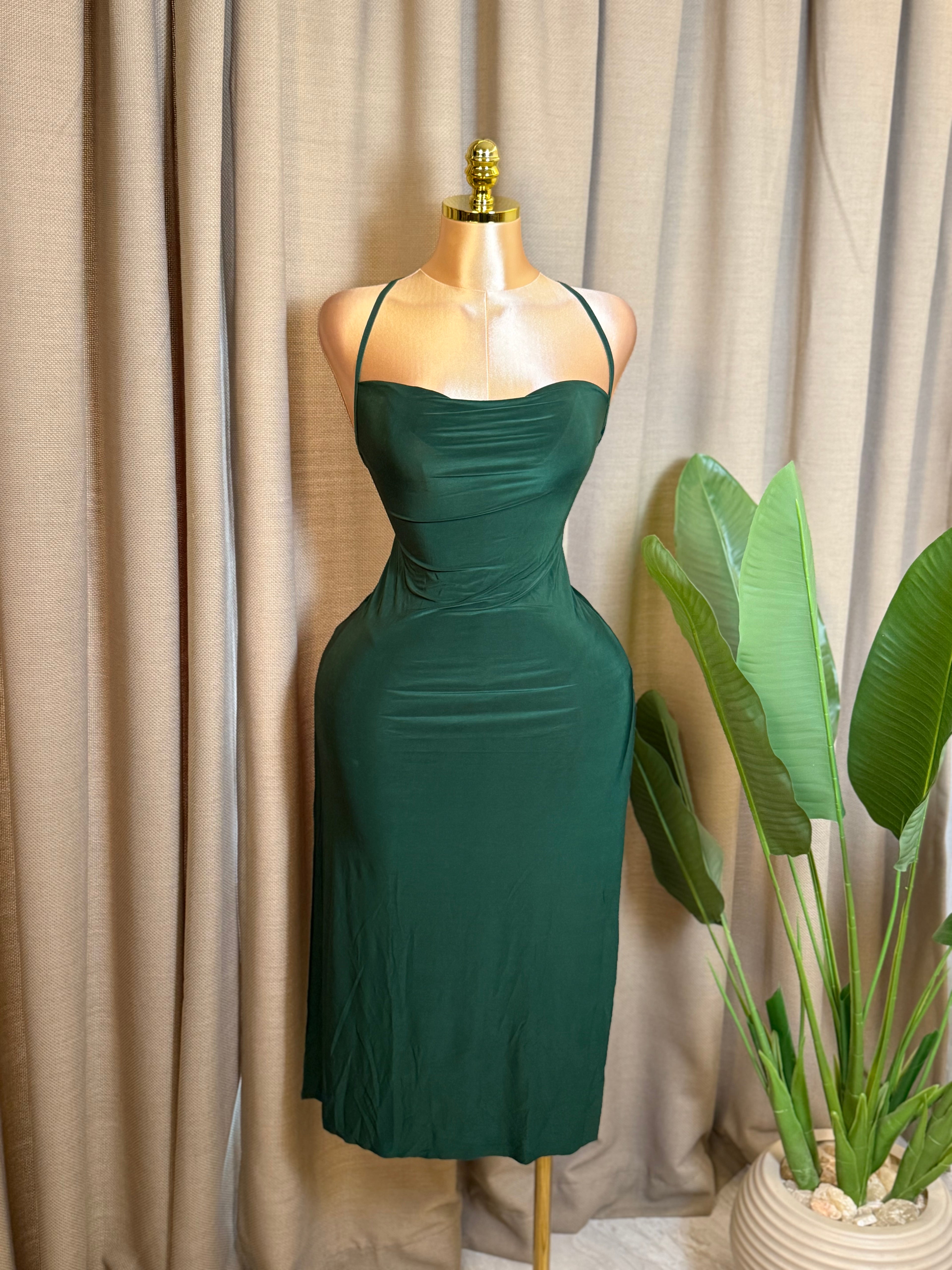 Side-Slit Crisscross Dress