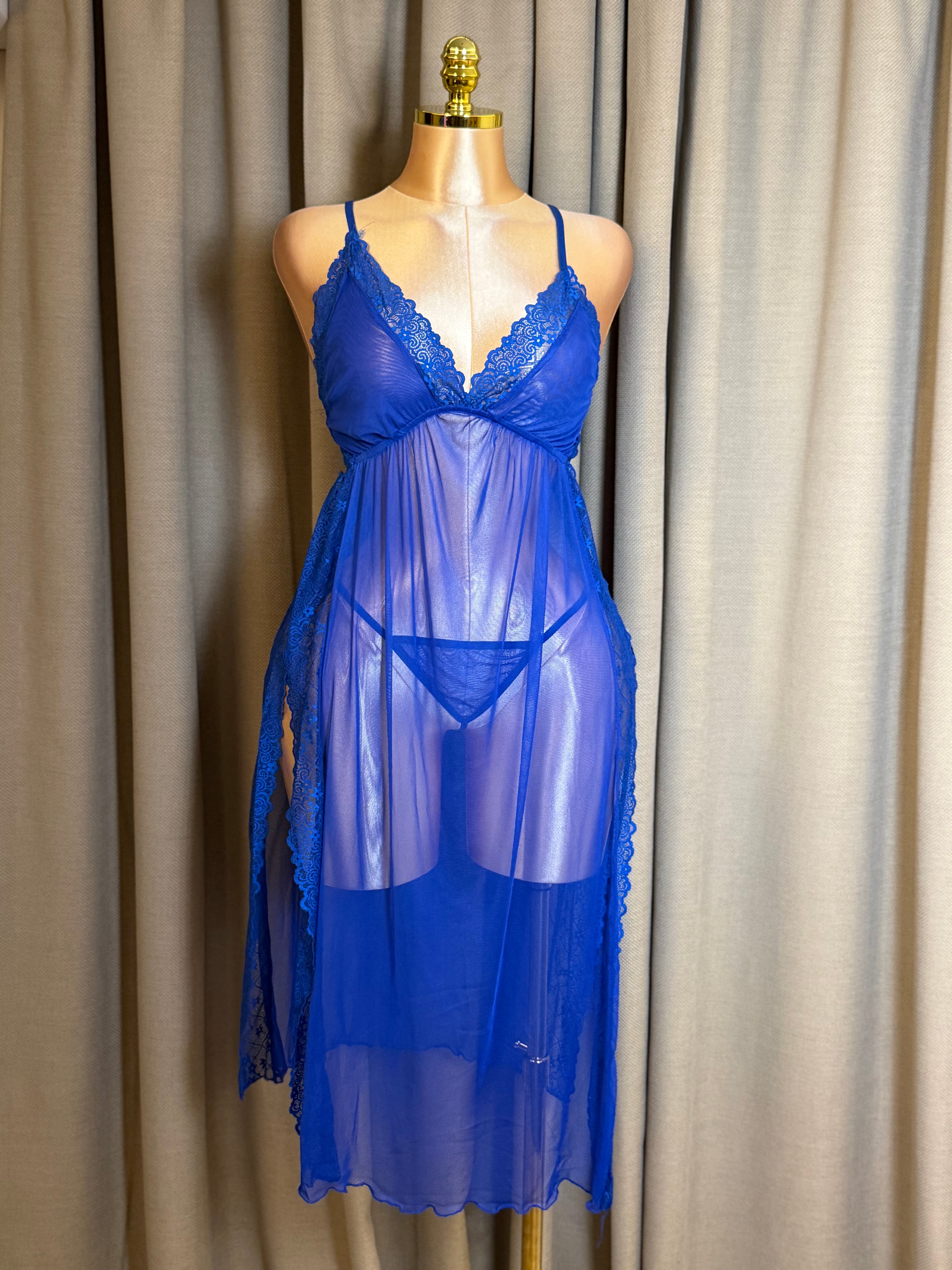 Double-Slit Lace Two-Piece
