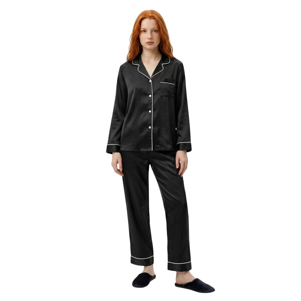 Satin Pajama Set – Long Sleeve