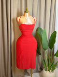 Side-Slit Crisscross Dress