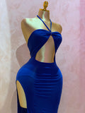 Cut-Out High-Slit Maxi Dress