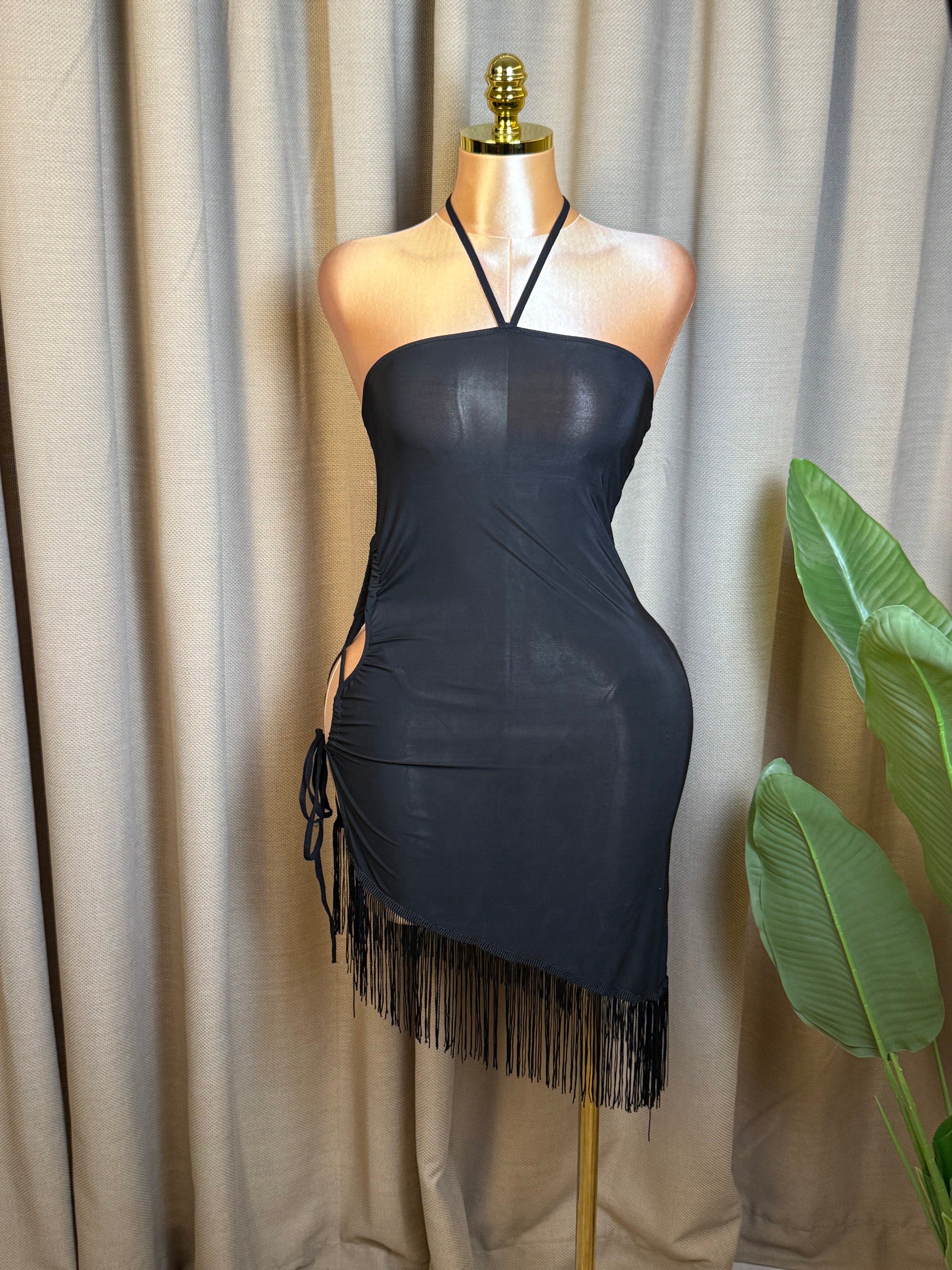 Lace-Up Side Fringe