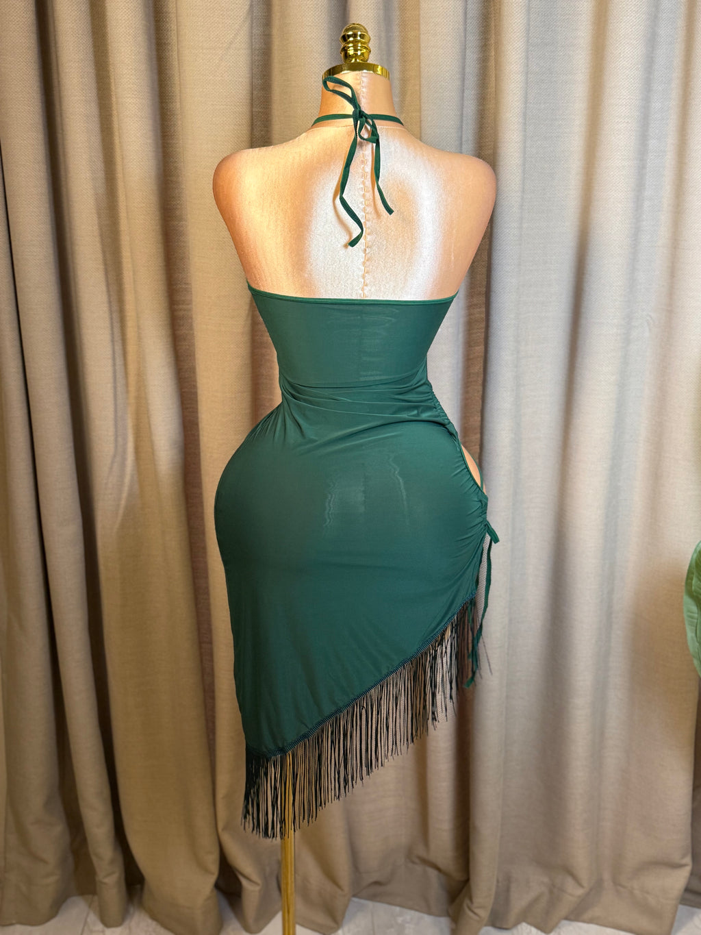 Lace-Up Side Fringe