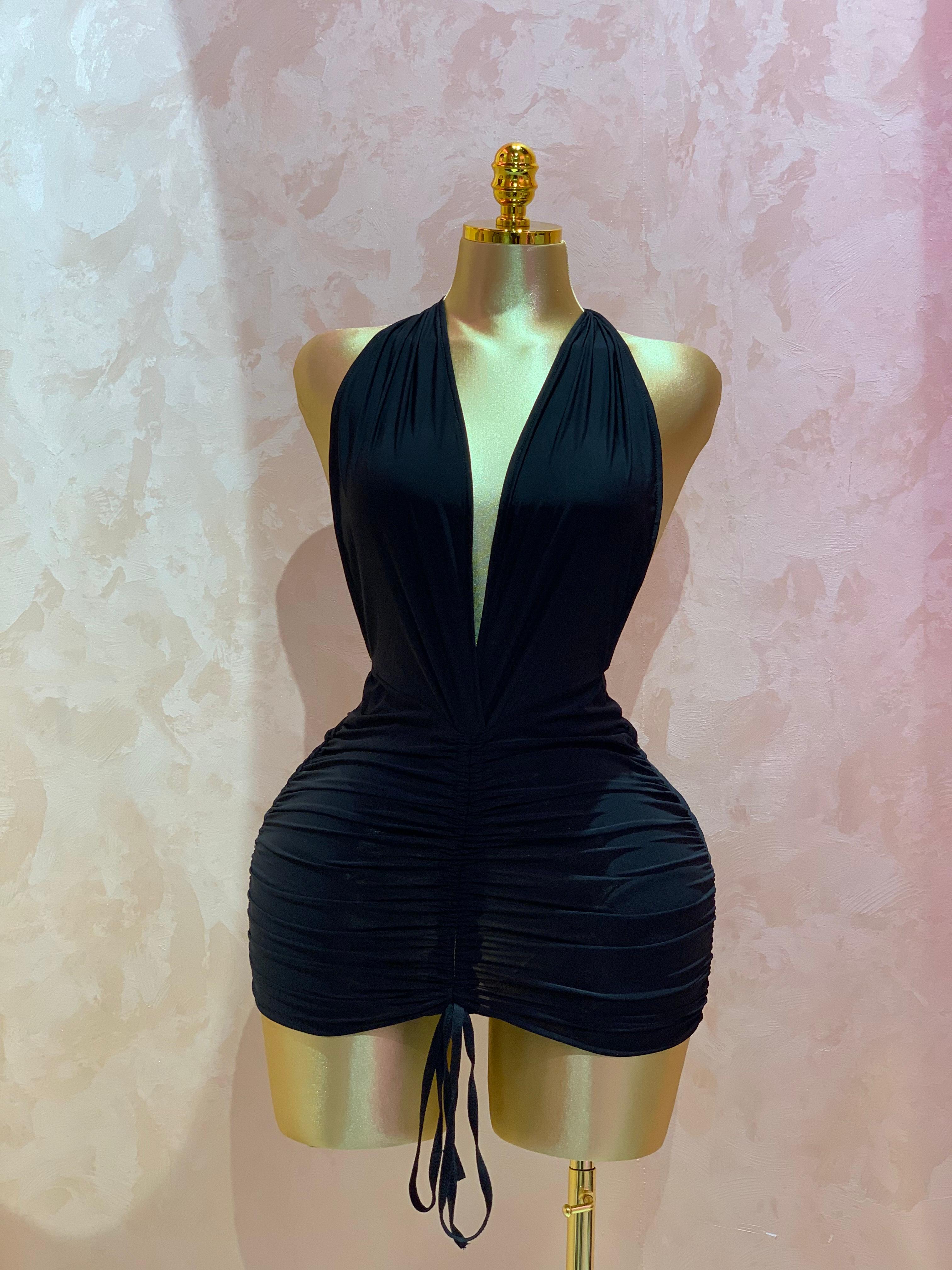 Backless Ruched Mini