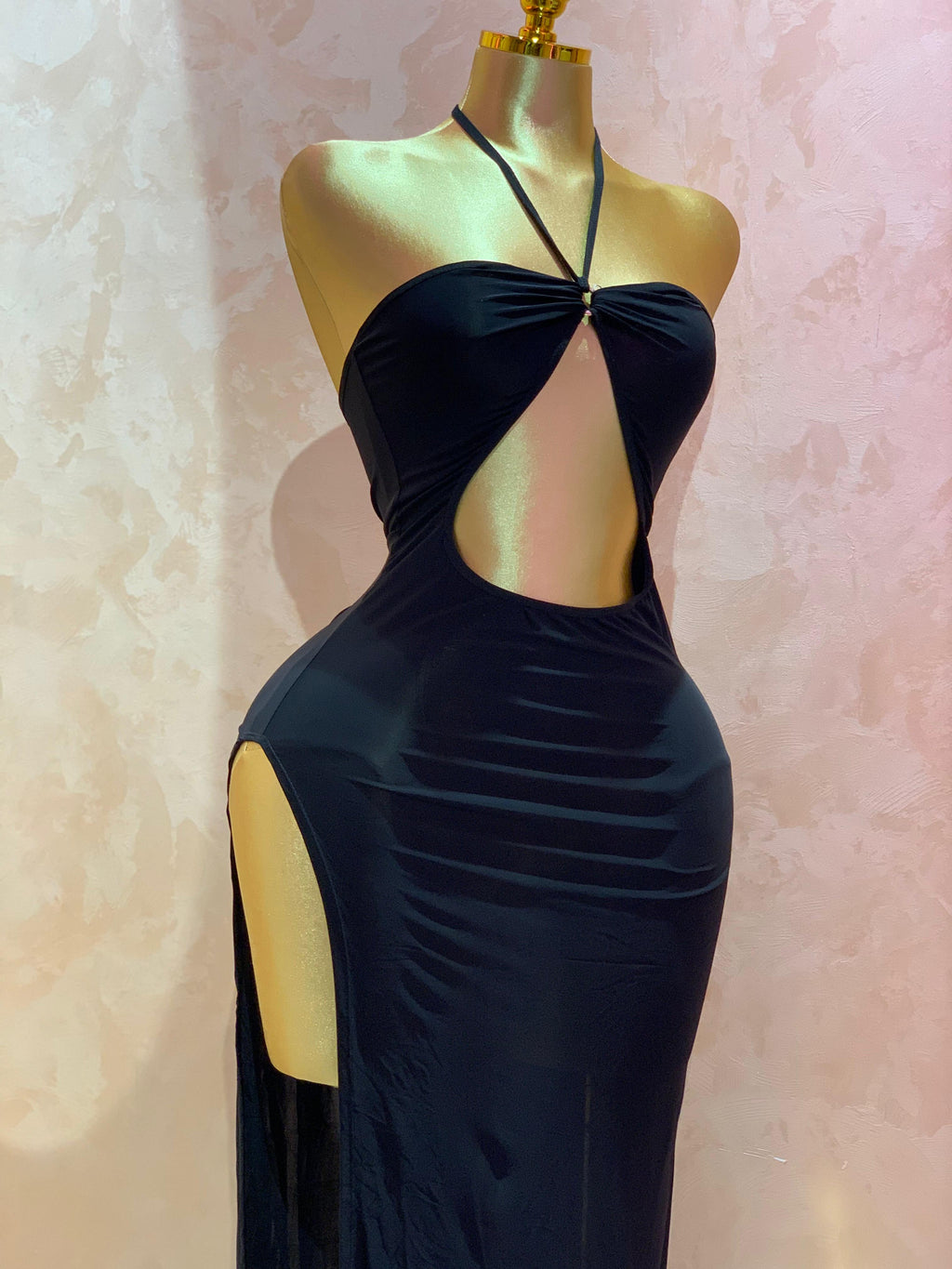 Cut-Out High-Slit Maxi Dress