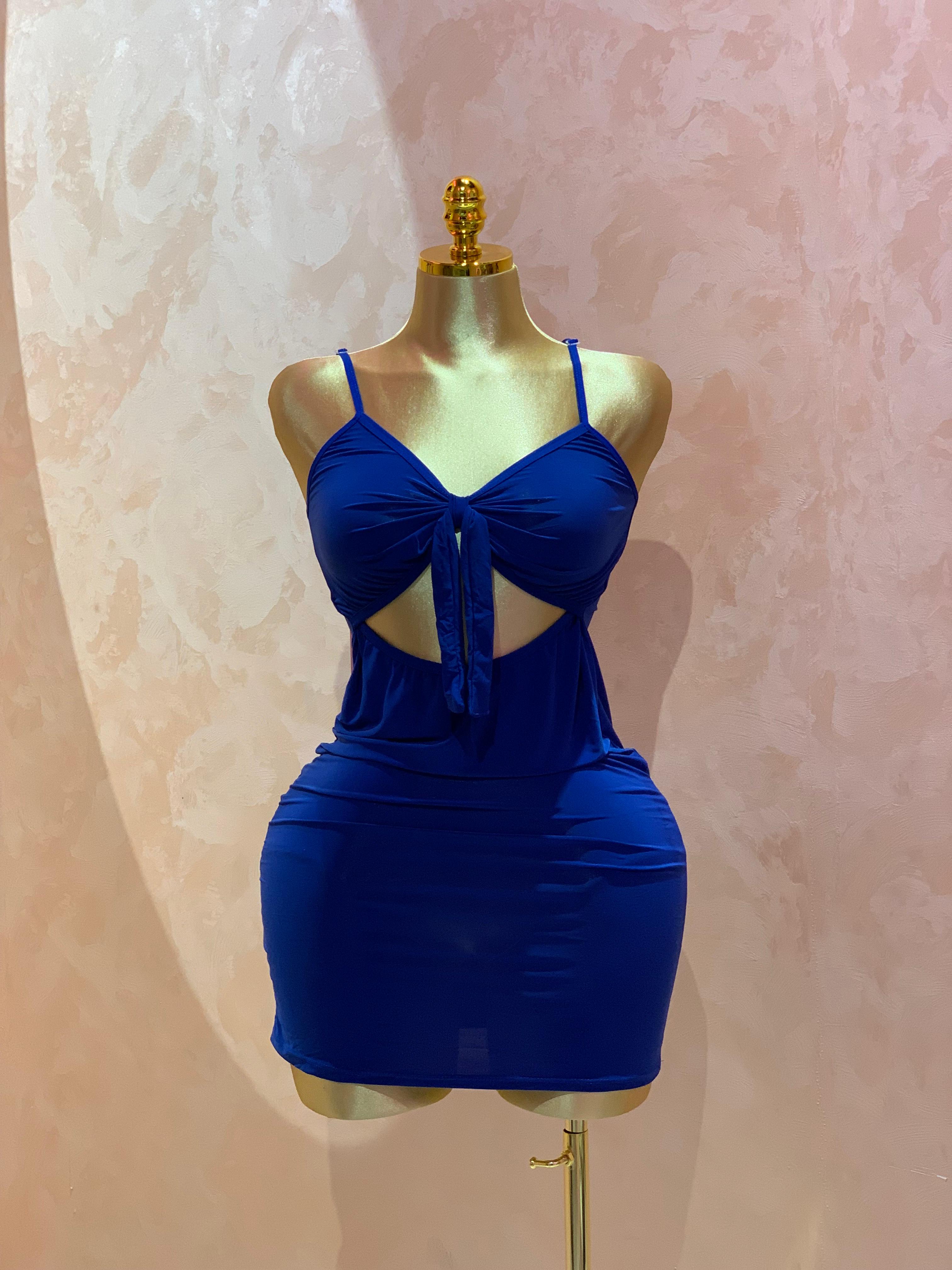 Front-Tie Cutout Mini Dress