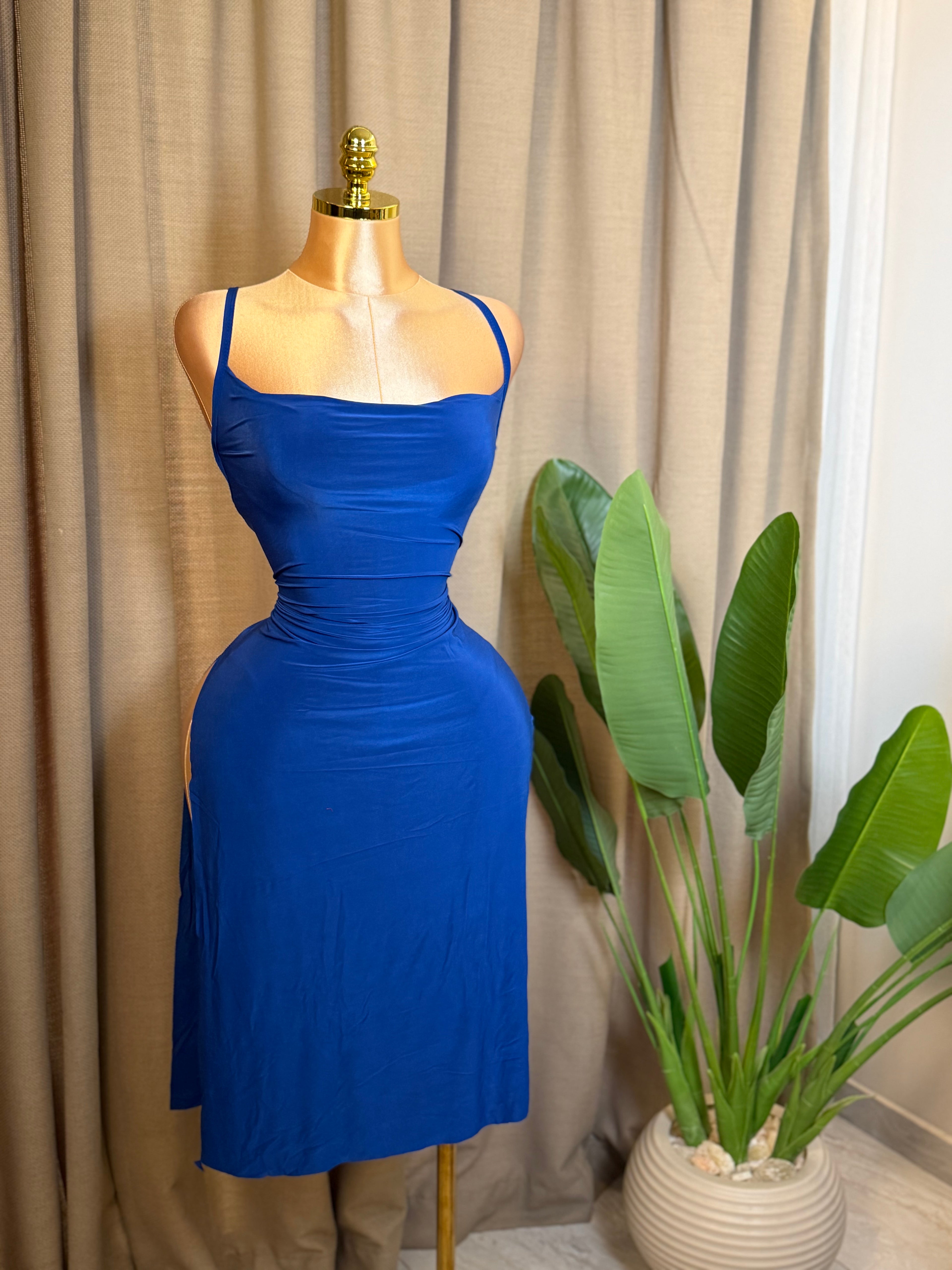 Side-Slit Crisscross Dress