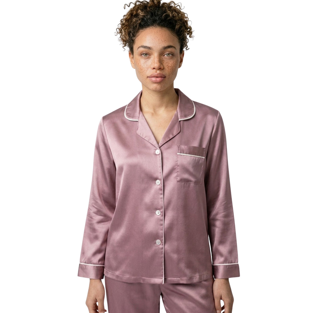 Satin Pajama Set – Long Sleeve