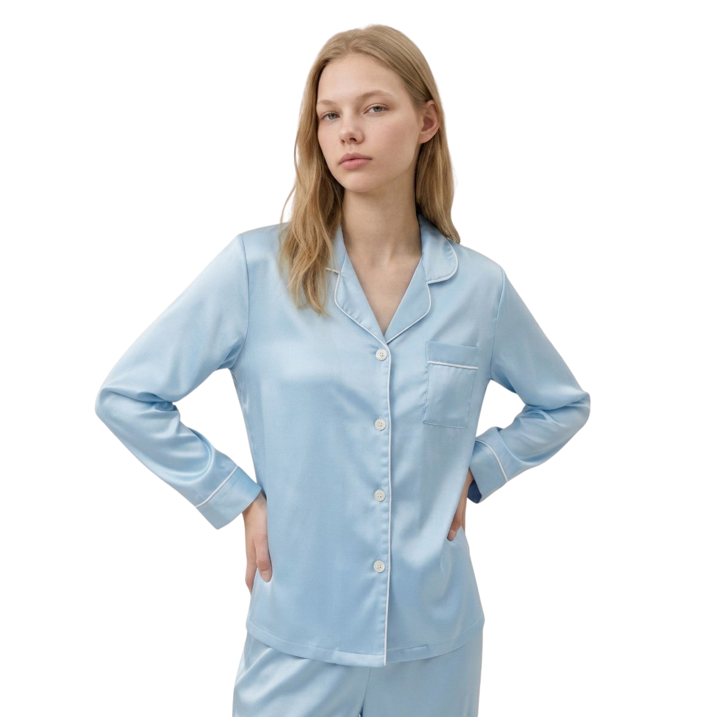 Satin Pajama Set – Long Sleeve