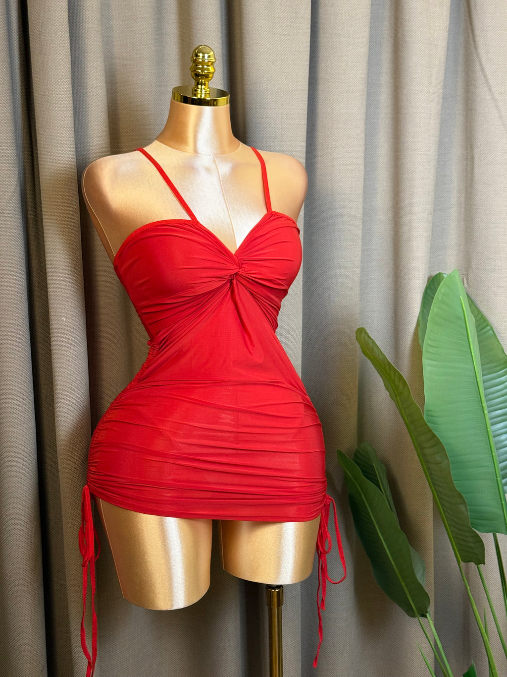 Twist-Front Drawstring Mini