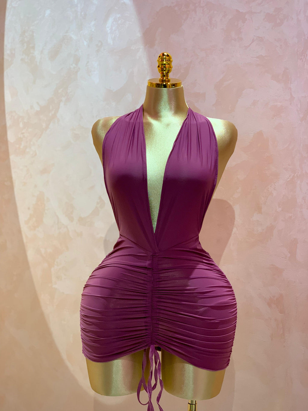 Backless Ruched Mini