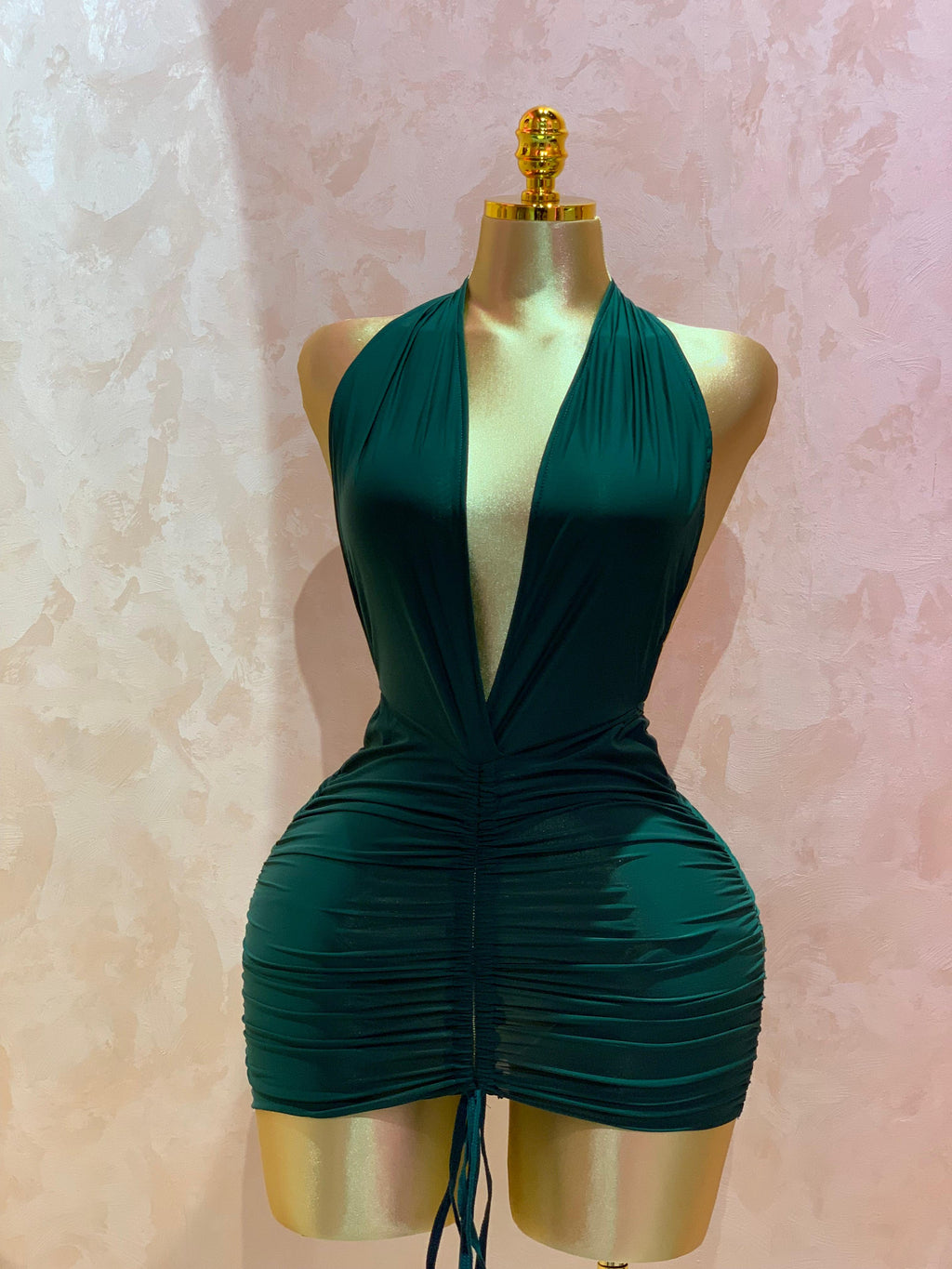 Backless Ruched Mini