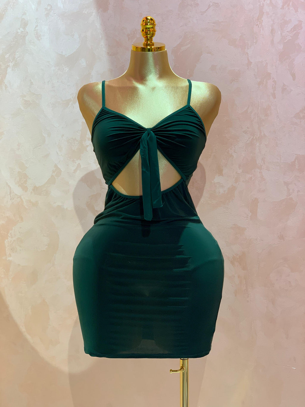 Front-Tie Cutout Mini Dress