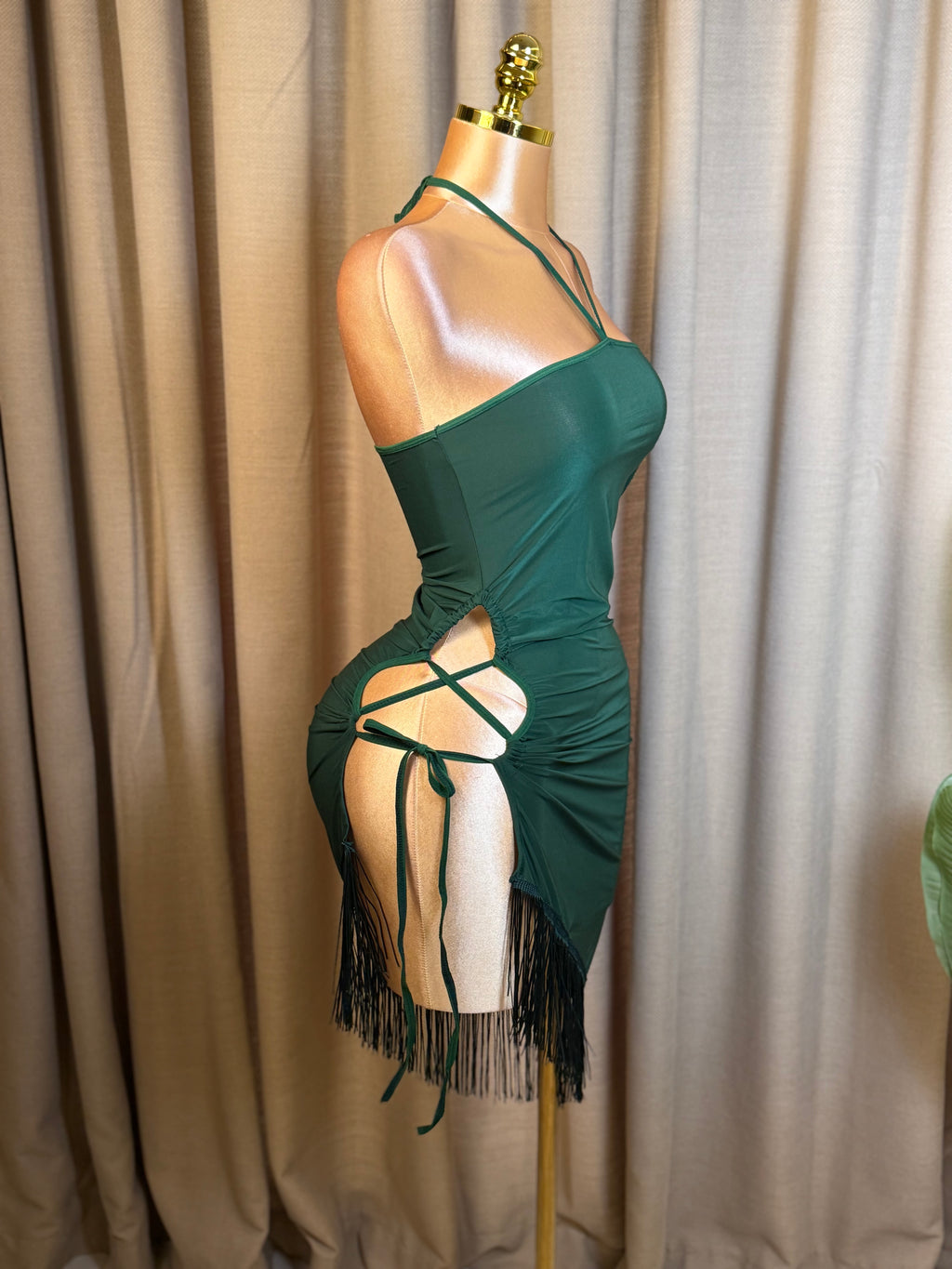 Lace-Up Side Fringe