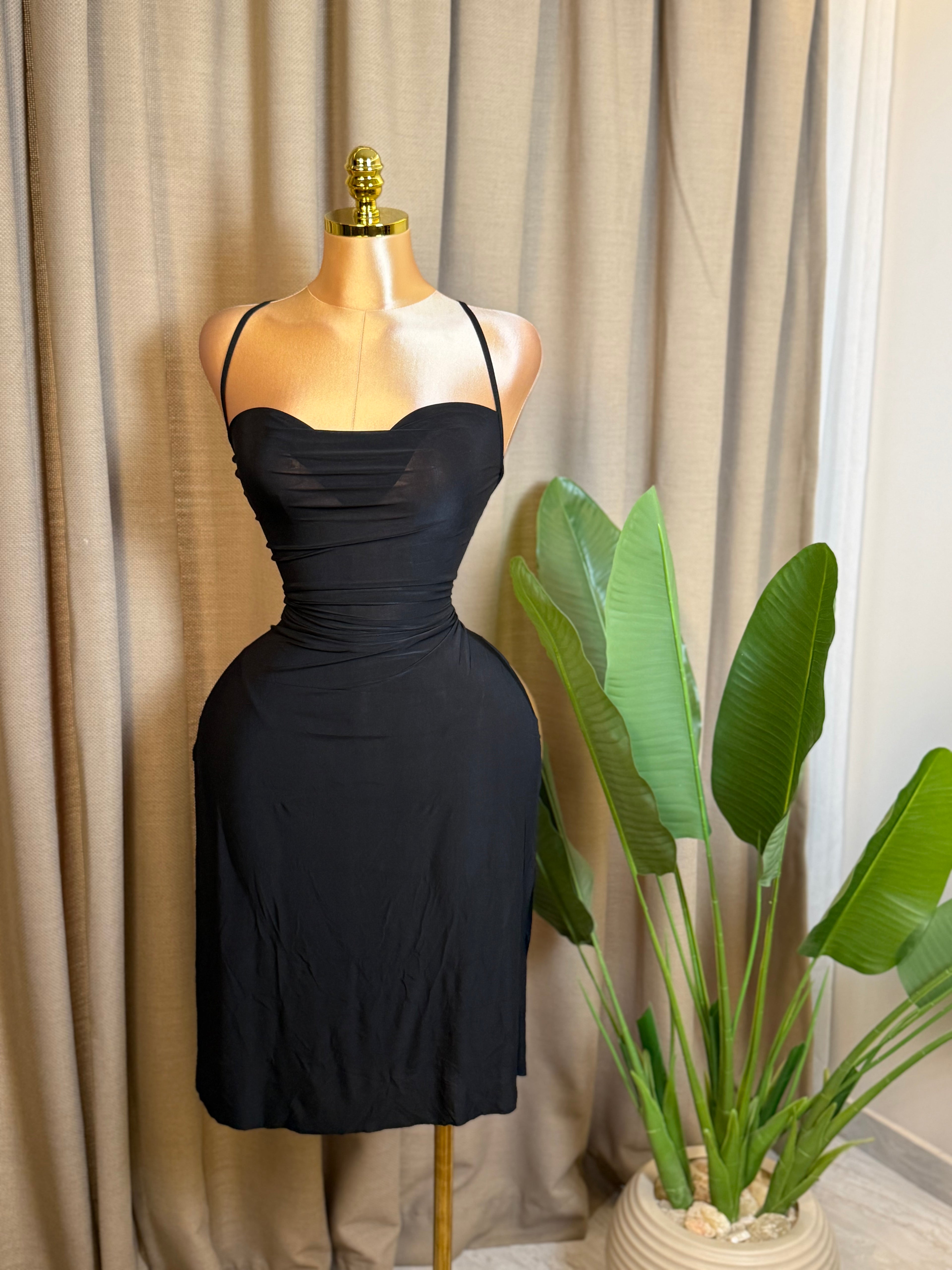 Side-Slit Crisscross Dress