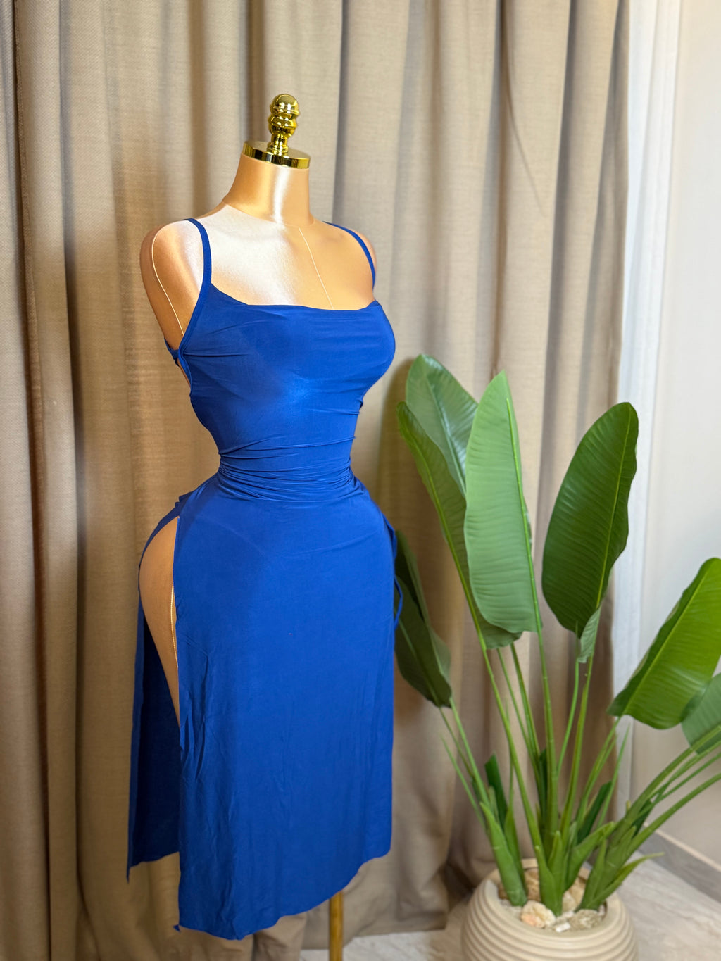 Side-Slit Crisscross Dress