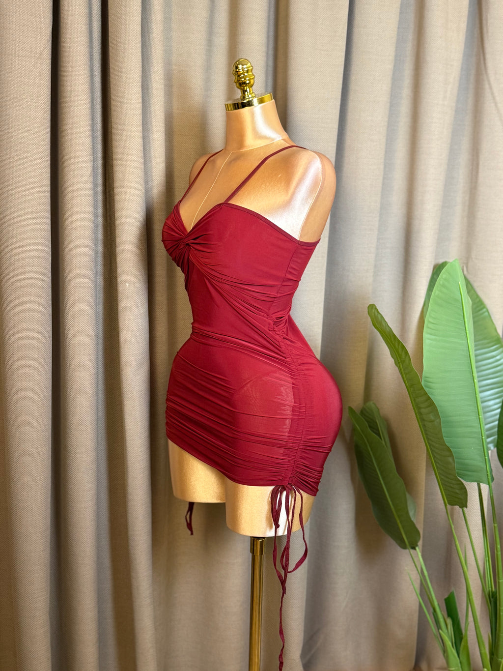 Twist-Front Drawstring Mini