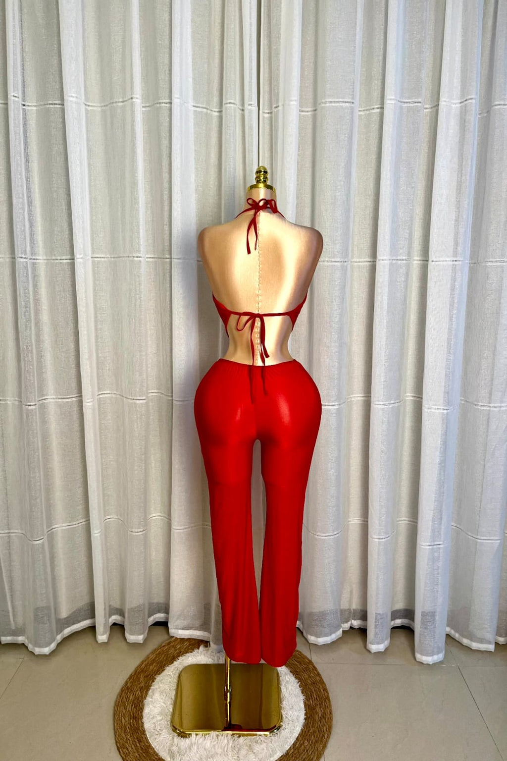 Triangle Top & Lace Pants Set