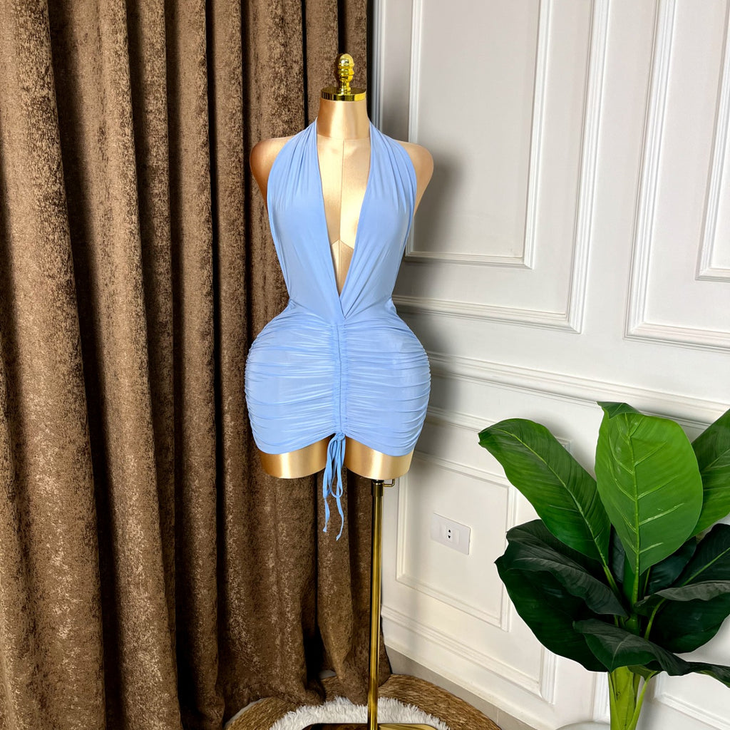 Backless Ruched Mini