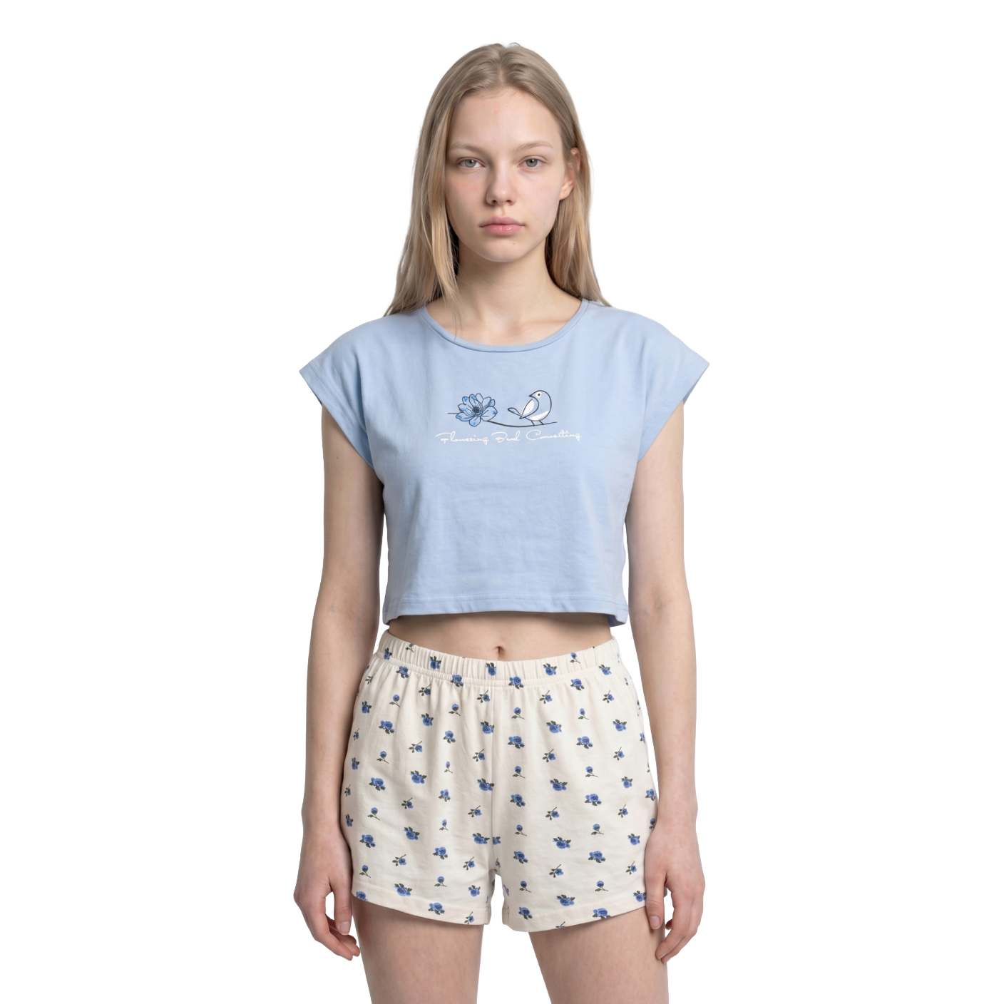 Blooming Bird Short Pajama