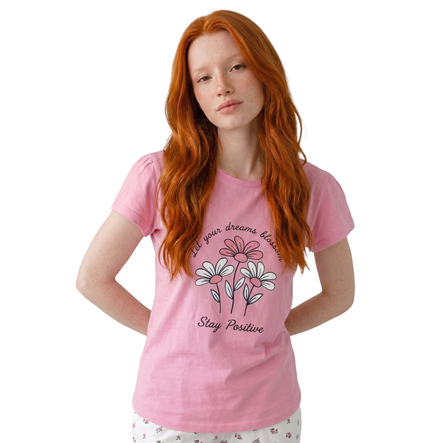 Stay Positive Capri Pajama