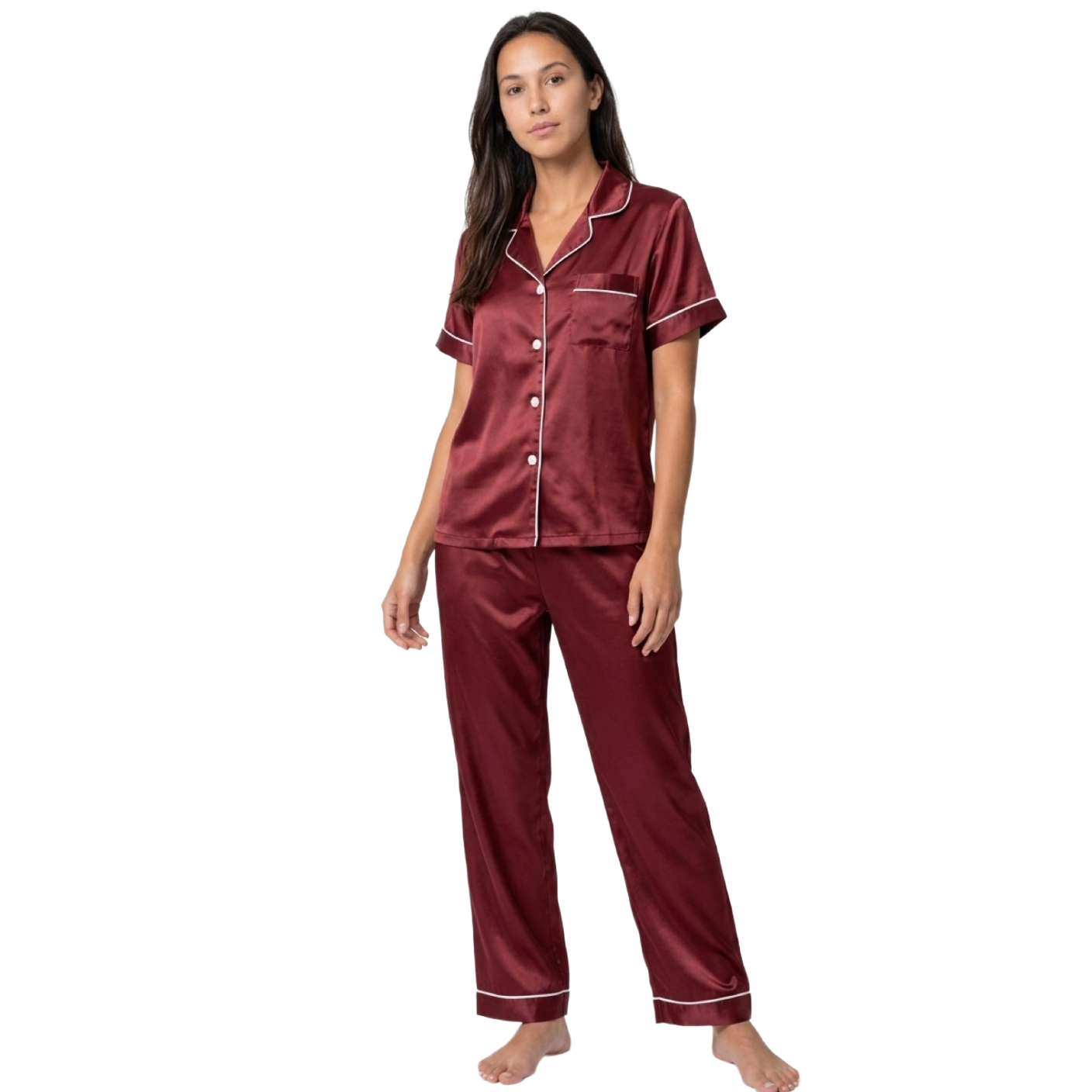 Classic Satin Short Sleeve Pajama