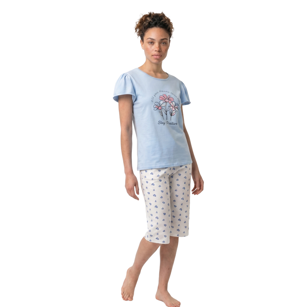 Stay Positive Capri Pajama