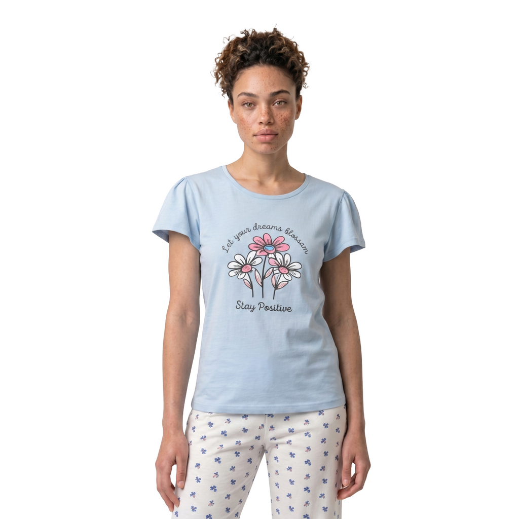 Stay Positive Capri Pajama