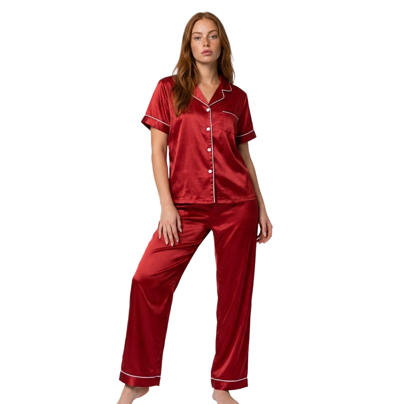 Classic Satin Short Sleeve Pajama