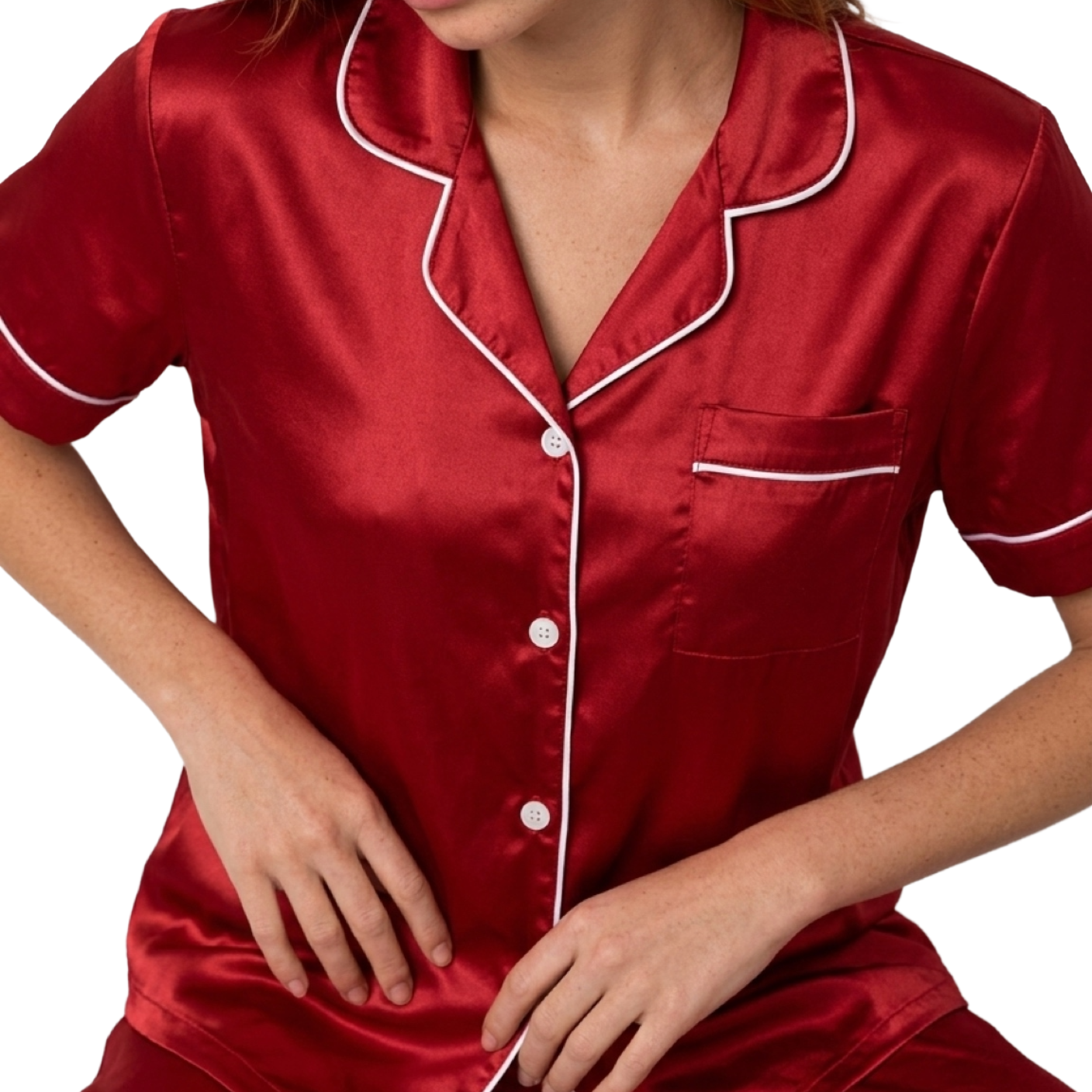 Classic Satin Short Sleeve Pajama