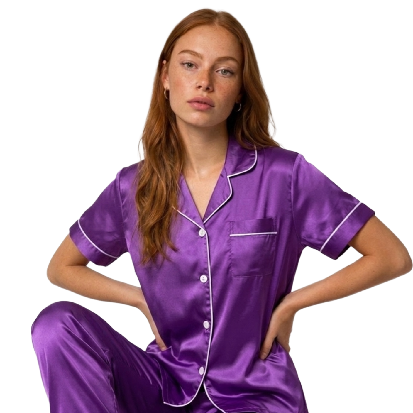 Classic Satin Short Sleeve Pajama
